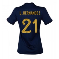 Frankrike Lucas Hernandez #21 Hemmatröja Dam VM 2022 Kortärmad